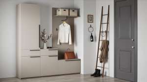 Прихожая Лорена Пакс-2 Кашемир 5981 BS 200*40*200 см, Бежевый   Фиеста