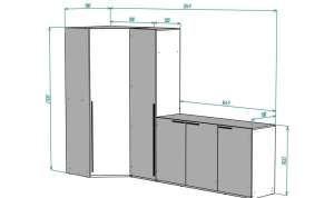 Спальня Лорена Пакс-2 Кашемир 5981 BS 305*90*210 см, Бежевый   Фиеста