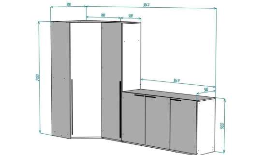 Спальня Лорена Пакс-2 Кашемир 5981 BS 305*90*210 см, Бежевый   Фиеста