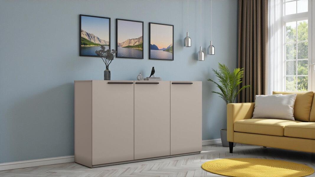 Тумба Лорена Пакс-2 Кашемир 5981 BS 165*44*90 см, Бежевый   Фиеста