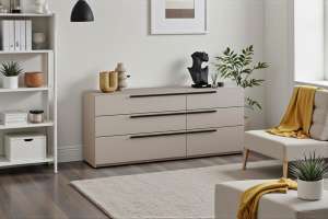 Комод Лорена Пакс-3 Кашемир 5981 BS 160*44*70 см, Бежевый   Фиеста