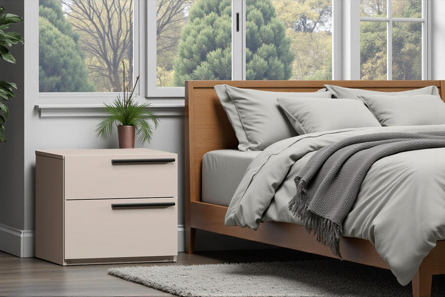 Прикроватная тумба Лорена Пакс-4 Кашемир 5981 BS 55*44*50 см, Бежевый   Фиеста