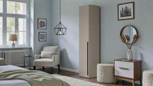 Распашной шкаф Лорена с антресолью Кашемир 5981 BS 50*40*230 см, Бежевый   Фиеста