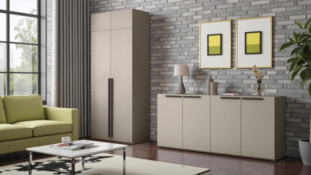 Гостиная Лорена Пакс-2 Кашемир 5981 BS 300*44*230 см, Бежевый   Фиеста