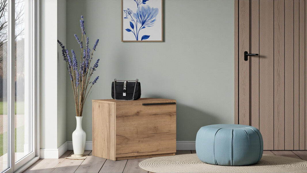 Обувница Лорена Пакс-1 Дуб Табачный U1147 59*43*48 см, Коричневый   Фиеста