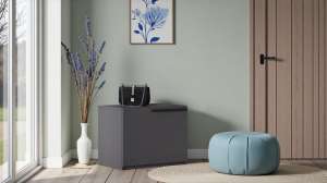 Обувница Лорена Пакс-1 Серый Графит 162 PE 59*43*48 см, Серый   Фиеста