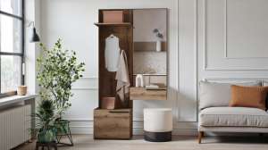 Прихожая Лорена Пакс-1 Дуб Табачный U1147 110*40*220 см, Коричневый   Фиеста