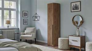 Распашной шкаф Лорена с антресолью Дуб Табачный U1147 50*40*230 см, Коричневый   Фиеста