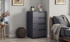 Комод Лорена Пакс-2 Серый Графит 162 PE 55*44*90 см, Серый   Фиеста