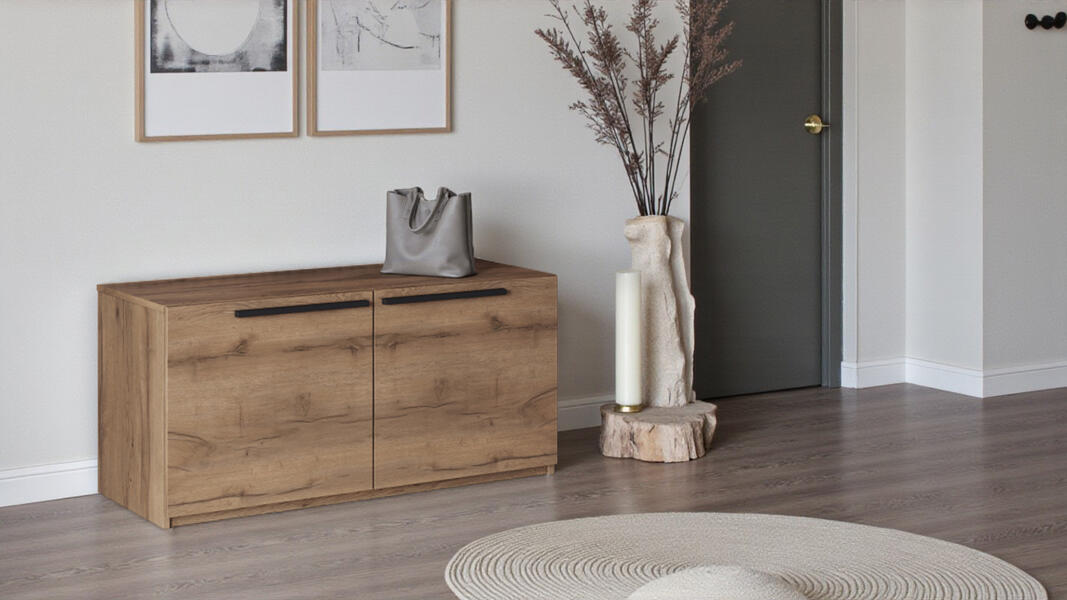 Обувница Лорена Пакс-2 Дуб Табачный U1147 100*43*48 см, Коричневый   Фиеста