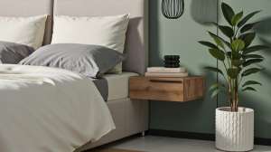 Прикроватная подвесная тумба Лорена Пакс-2 Дуб Табачный U1147 55*42*20 см, Коричневый   Фиеста