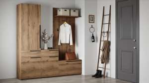 Прихожая Лорена Пакс-2 Дуб Табачный U1147 200*40*200 см, Коричневый   Фиеста