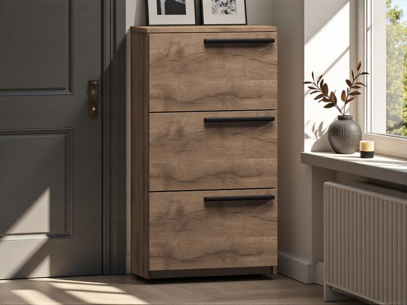 Обувница Лорена Пакс-3 Дуб Табачный U1147 65*30*115 см, Коричневый   Фиеста