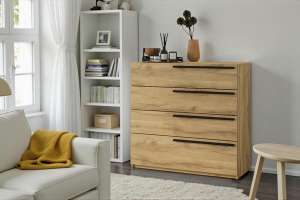 Комод Лорена Пакс-4 Дуб Золотистый U1148 92*44*90 см, Желтый   Фиеста