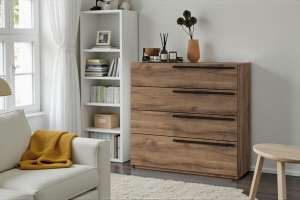 Комод Лорена Пакс-4 Дуб Табачный U1147 92*44*90 см, Коричневый   Фиеста