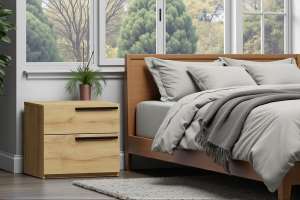 Прикроватная тумба Лорена Пакс-4 Дуб Золотистый U1148 55*44*50 см, Желтый   Фиеста