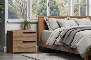 Прикроватная тумба Лорена Пакс-4 Дуб Табачный U1147 55*44*50 см, Коричневый   Фиеста