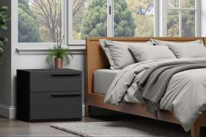 Прикроватная тумба Лорена Пакс-4 Черный 0190 PE 55*44*50 см, Черный   Фиеста