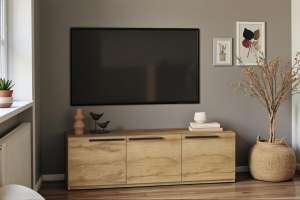 ТВ-тумба Лорена Пакс-4 Дуб Золотистый U1148 165*44*45 см, Желтый   Фиеста