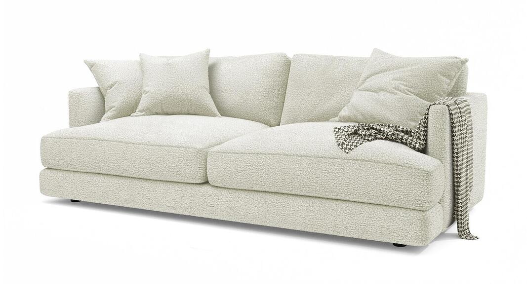 Диван Ибица Camel 01 215*116*93 см, Бежевый Букле Еврокнижка Фиеста