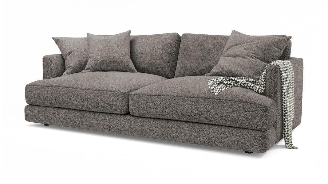 Диван Ибица Camel 04 215*116*93 см, Коричневый Букле Еврокнижка Фиеста