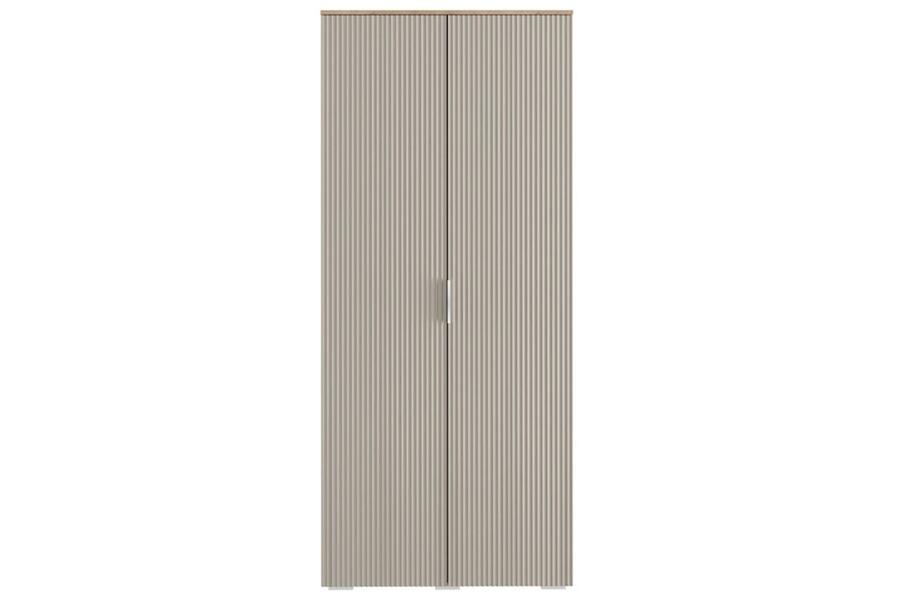 Распашной двухсекционный шкаф Салерно 2 (МДФ) SF-022 Сантьяго Кашемир 5981 BS 90*50*212 см, Бежевый   Фиеста