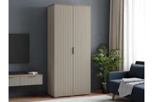Распашной двухсекционный шкаф Салерно 2 (МДФ) SF-022 Сантьяго Кашемир 5981 BS 90*50*212 см, Бежевый   Фиеста