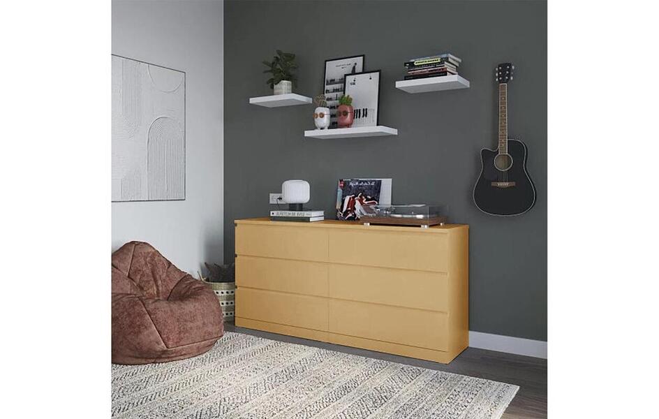 Комод MALM (6 ящиков) 160х78х40 (310390) 160*40*78 см, Коричневый   Фиеста в наличии