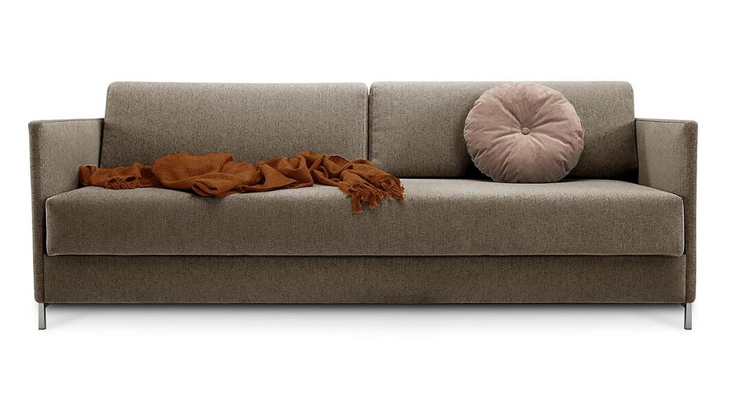 Диван Леонора Лайт Strong 04 226*109*105 см, Коричневый Рогожка Еврокнижка Фиеста