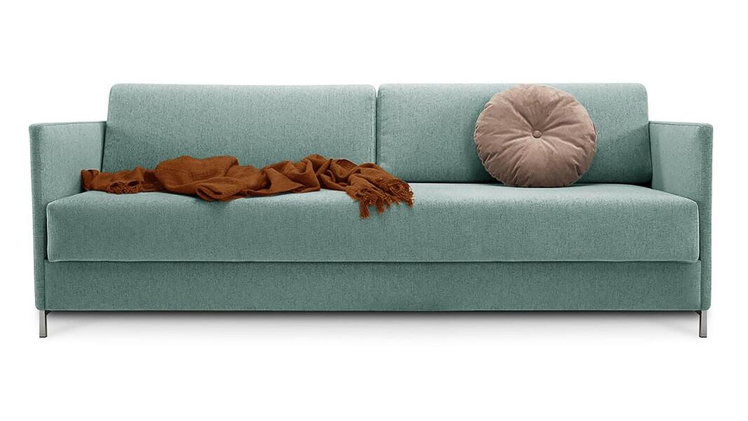 Диван Леонора Лайт Strong Plus 07 226*109*105 см, Зеленый Рогожка Еврокнижка Фиеста