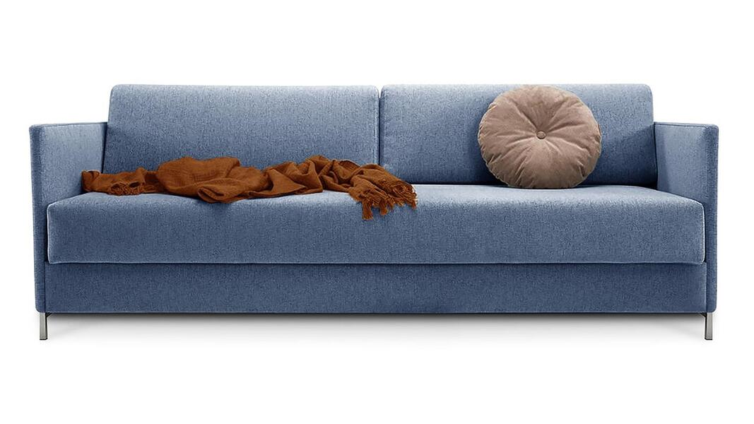 Диван Леонора Лайт Strong Plus 09 226*109*105 см, Синий Рогожка Еврокнижка Фиеста