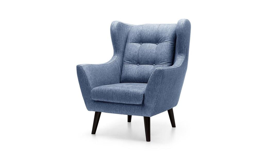 Кресло Ньюкасл Strong Plus 09 89*85*105 см, Синий Рогожка Нераскладной Фиеста