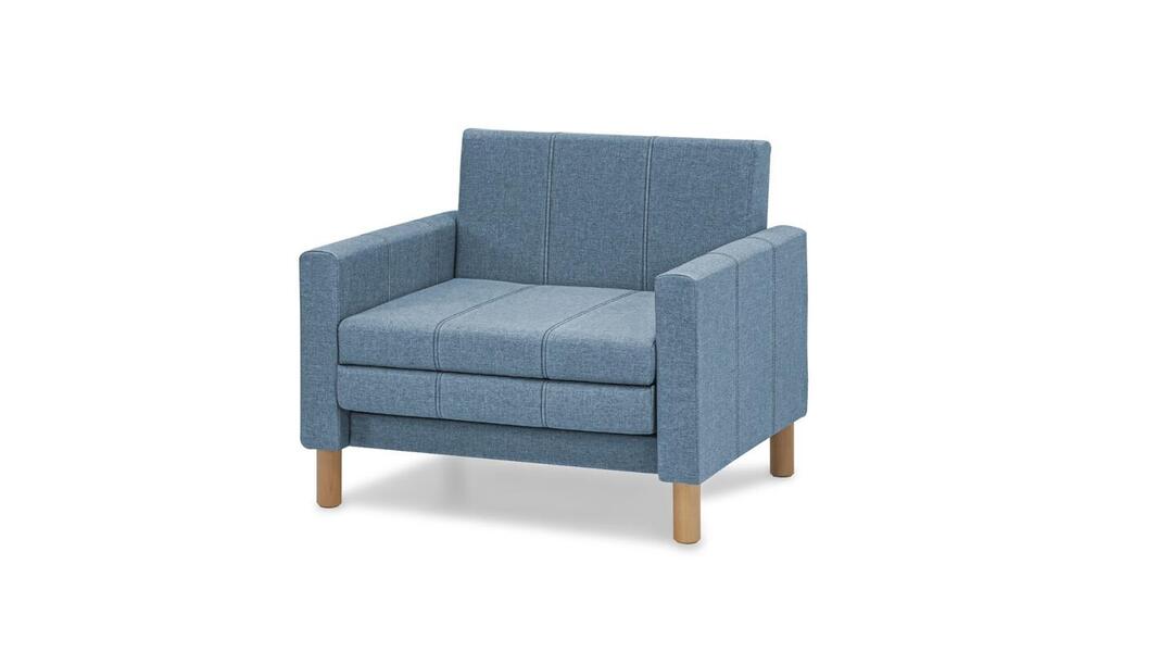 Кресло-кровать Уют Лайт Strong Plus 09 95*84*82 см, Голубой Рогожка Выкатной Фиеста