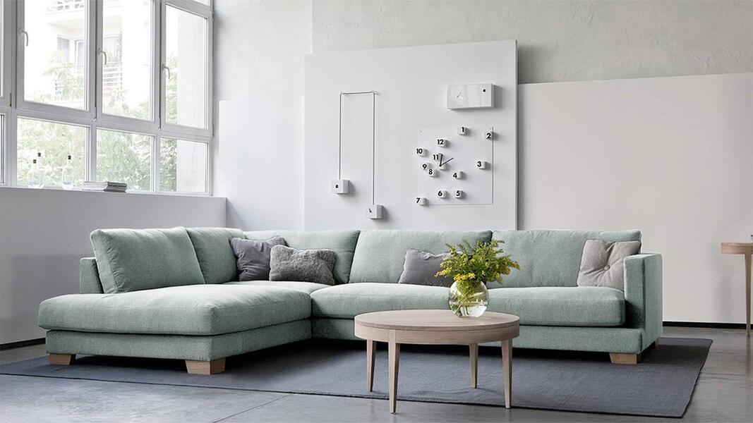 Угловой диван Плимут (большой) Strong Plus 02 300*221*95 см,  Рогожка Тик так Фиеста