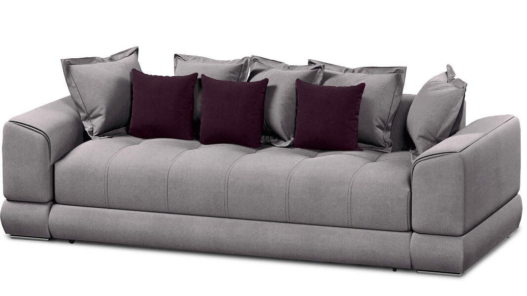 Диван Нордик Velutto 19 260*105*87 см, Серый Велютто Еврокнижка Фиеста