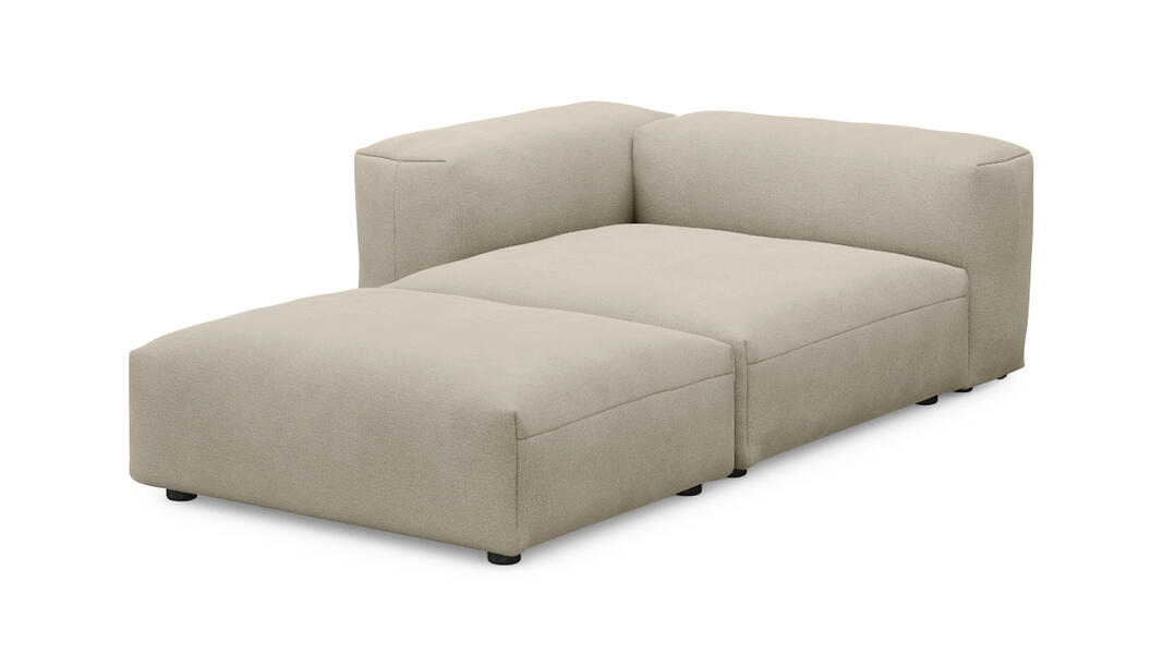 Оттоманка Фиджи Vivaldi 04 137*221*62 см, Бежевый Велюр Нераскладной Фиеста