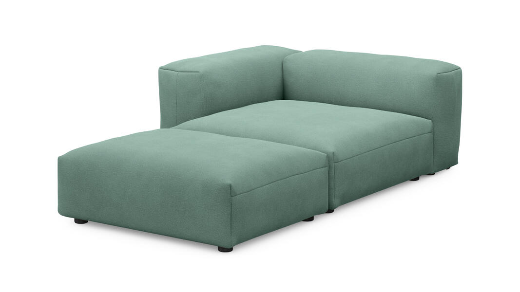 Оттоманка Фиджи Vivaldi 10 137*221*62 см, Зеленый Велюр Нераскладной Фиеста