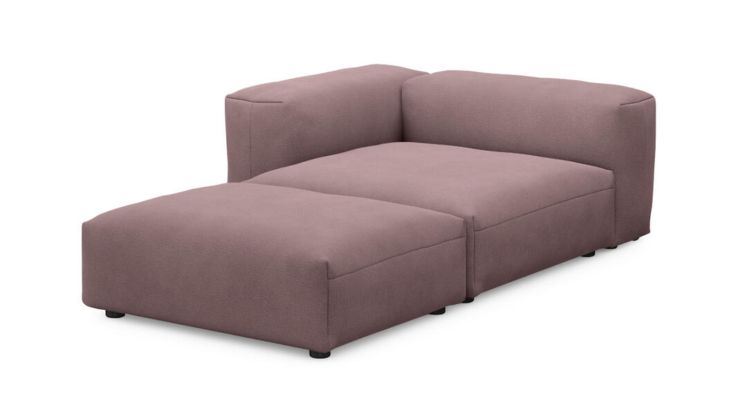 Оттоманка Фиджи Vivaldi 28 137*221*62 см, Розовый Велюр Нераскладной Фиеста