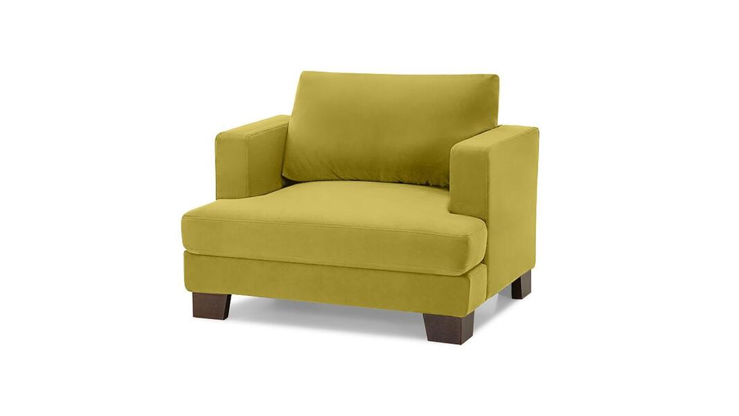 Кресло Марсель Vivaldi 33 110*93*90 см, Желтый Велюр Нераскладной Фиеста