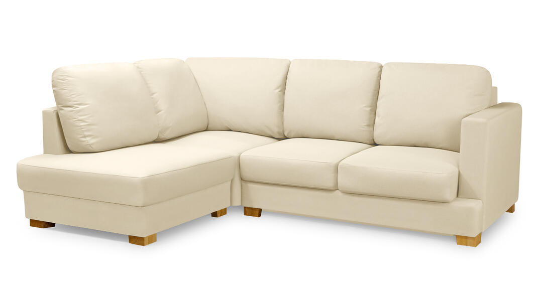 Угловой диван Плимут (малый) Vivaldi 03 236*190*95 см, Бежевый Велюр Тик так Фиеста