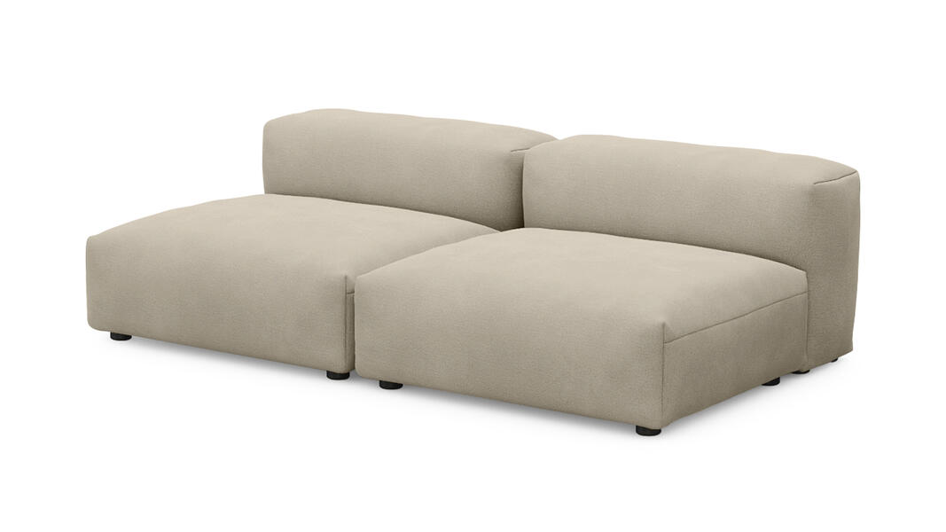 Сдвоенная дополнительная секция Фиджи (большая) Vivaldi 04 210*116*62 см, Бежевый Велюр Нераскладной Фиеста