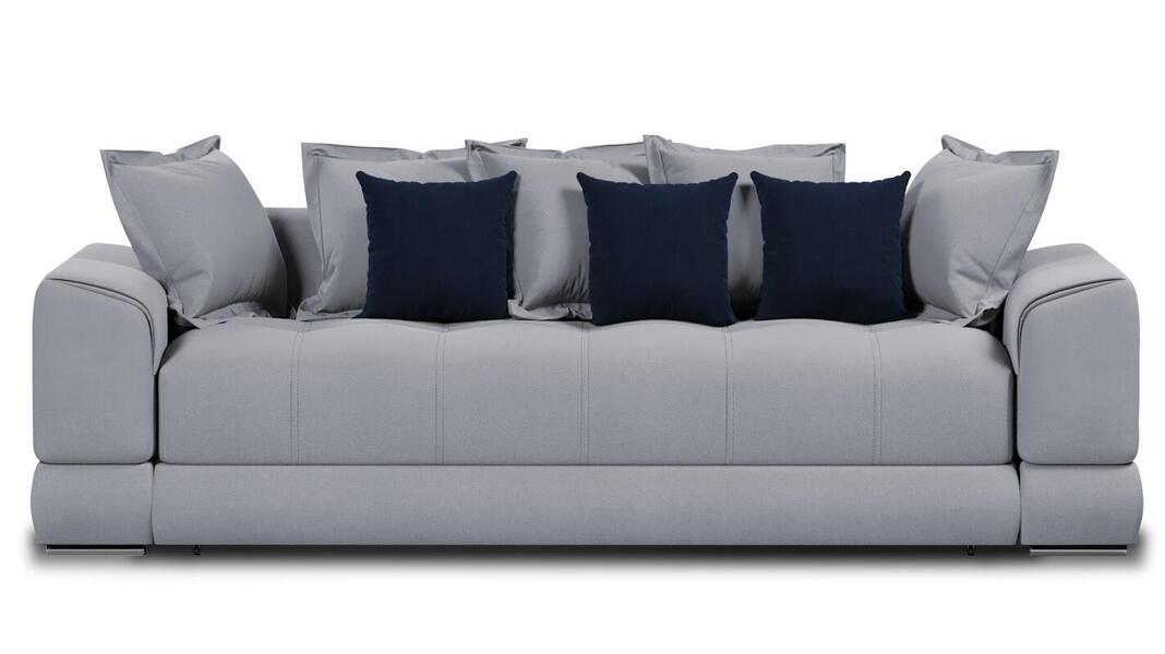 Диван Нордик Velutto 52 260*105*87 см, Серый Велютто Еврокнижка Фиеста