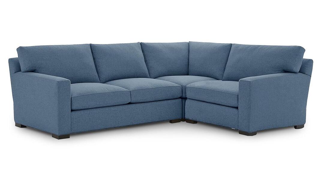 Угловой диван Непал (малый) Strong Plus 09 233*191*90 см, Синий Рогожка Еврокнижка Фиеста