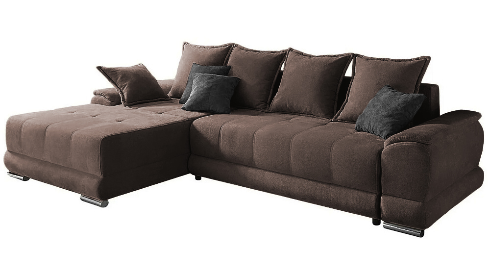 Диван с оттоманкой Нордик Velutto 24 285*190*87 см, Коричневый Велютто Еврокнижка Фиеста
