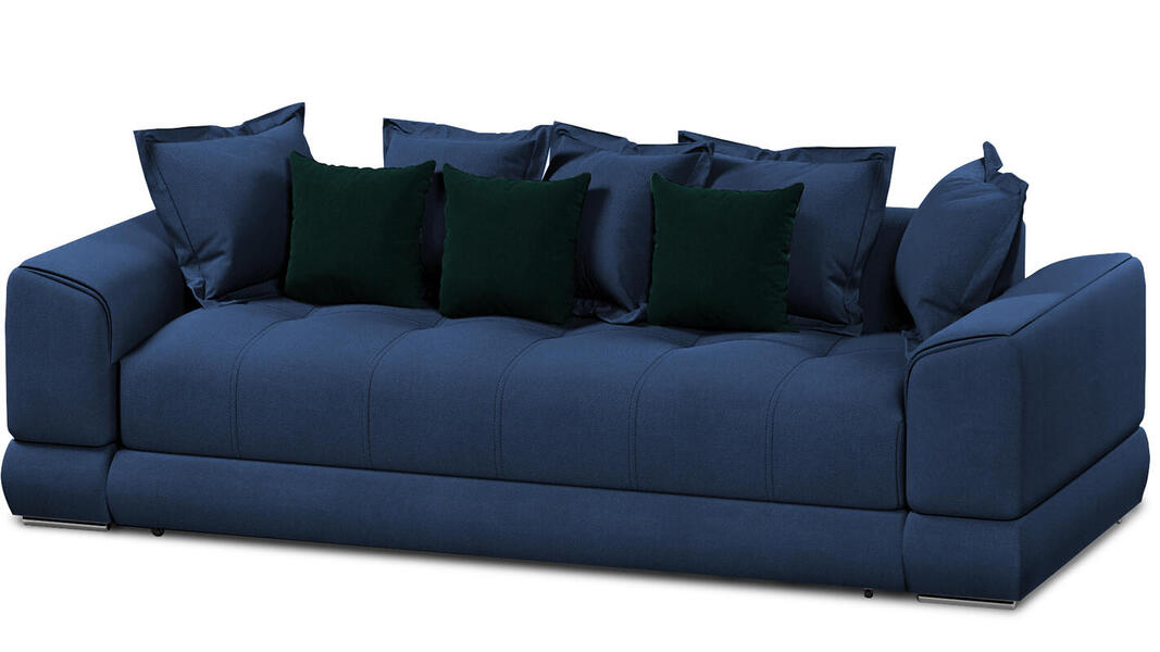 Диван Нордик Vivaldi 14 260*105*87 см, Синий Велюр Еврокнижка Фиеста