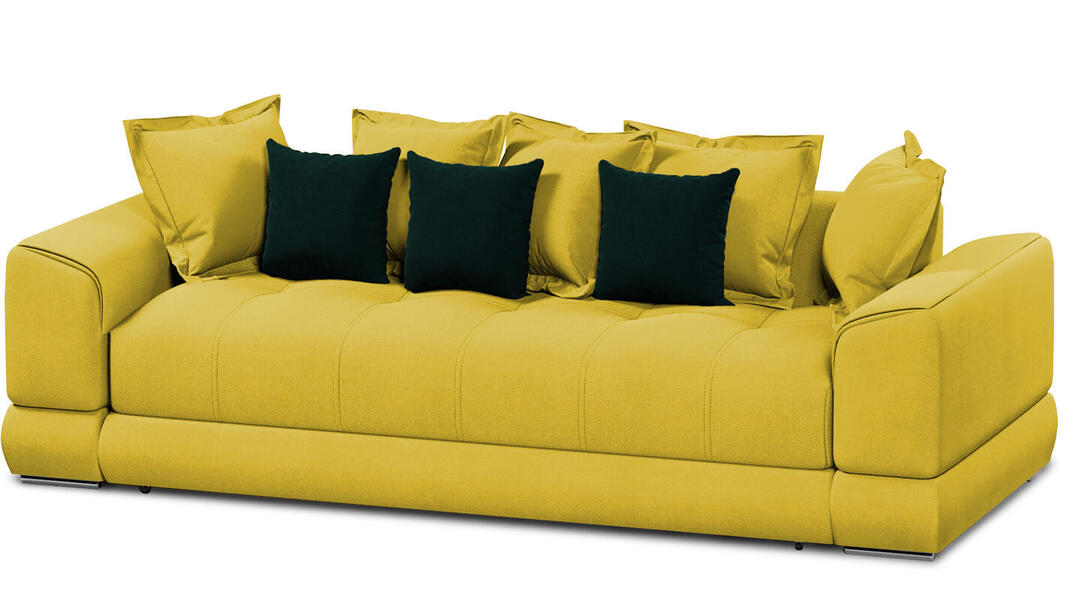 Диван Нордик Vivaldi 15 260*105*87 см, Желтый Велюр Еврокнижка Фиеста