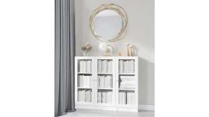 Книжный стеллаж Билли 86 Белый Фасадный 0101 120*30*105 см,    Фиеста