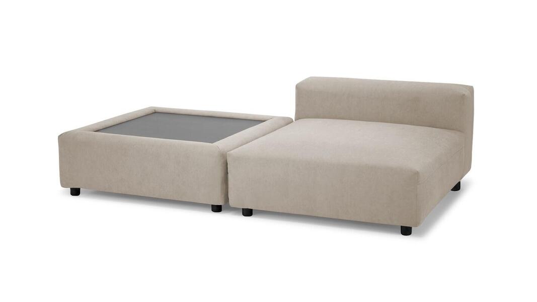 Диван Фиджи со столиком Velutto 16 210*137*62 см, Бежевый Велютто Нераскладной Фиеста