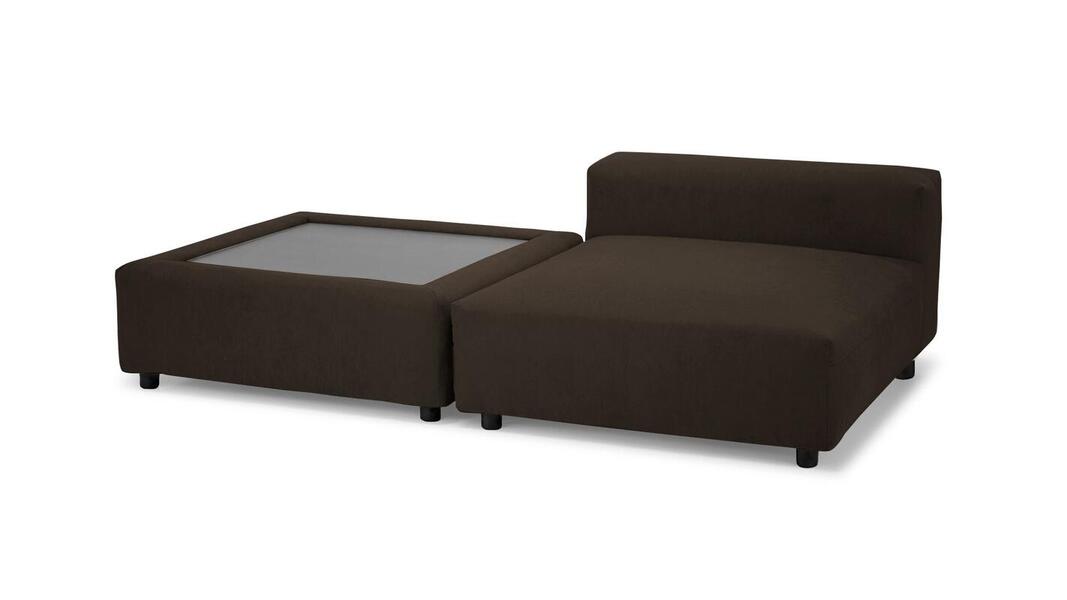 Диван Фиджи со столиком Velutto 24 210*137*62 см, Коричневый Велютто Нераскладной Фиеста