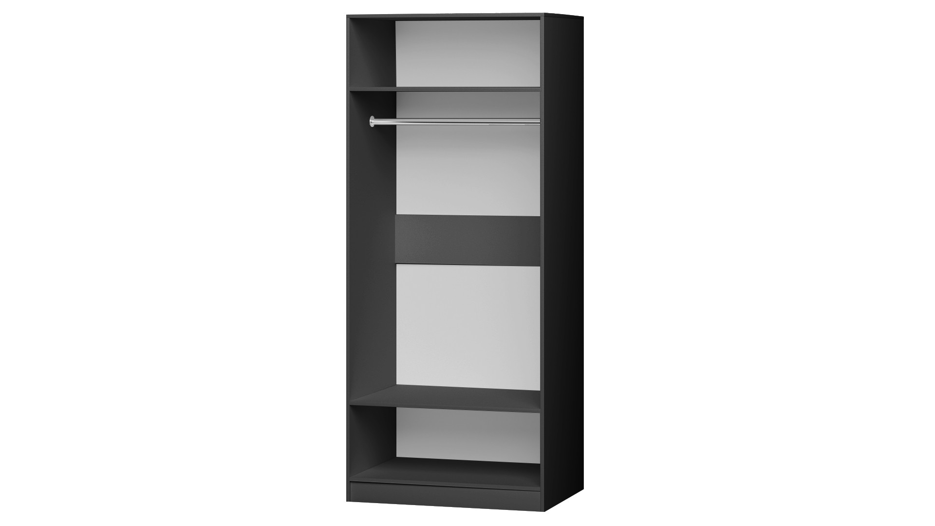 Корпус шкафа распашного Купе Гардеробной 2.1 Черный 0190 PE  110*50*210 